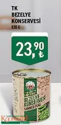 TK BEZELYE KONSERVESİ 830 G TK BEZELYE KONSERVESİ 830 G